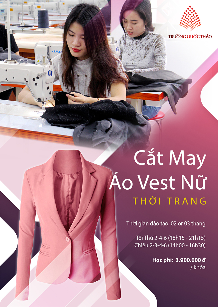 Dạy cắt may áo vest nữ thời trang day cat may ao vest nu thoi trang