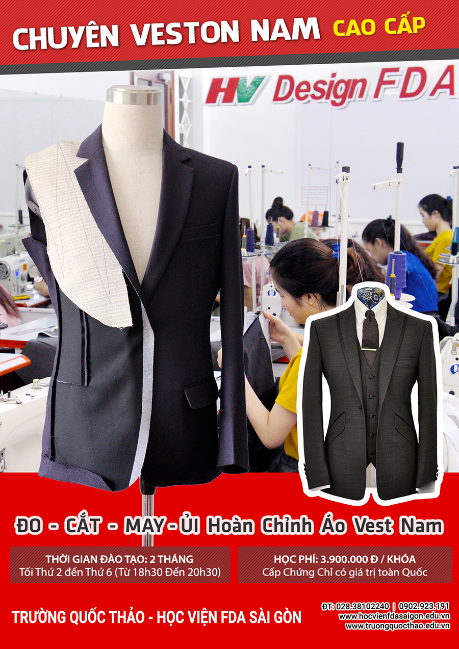 Dạy cắt may vest nam cao cấp day cat may vest nam cao cap