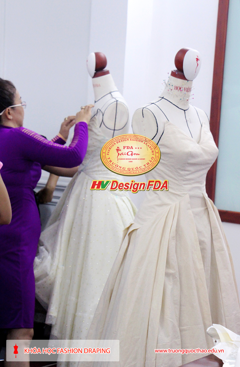 Dạy thiết kế rập 3D trên manocanh - Draping day thiet ke rap 3d tren manocanh - raping