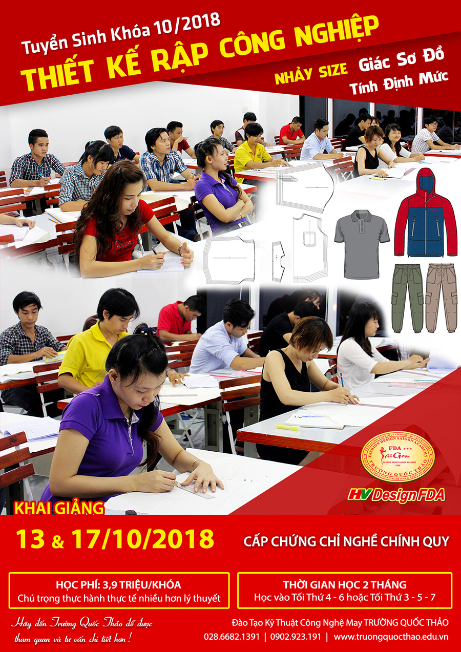 Thiết kế rập công nghiệp - Nhảy size - Giác sơ đồ - Tính định mức vải Thiết kế rập công nghiệp - Nhảy size - Giác sơ đồ - Tính định mức vải