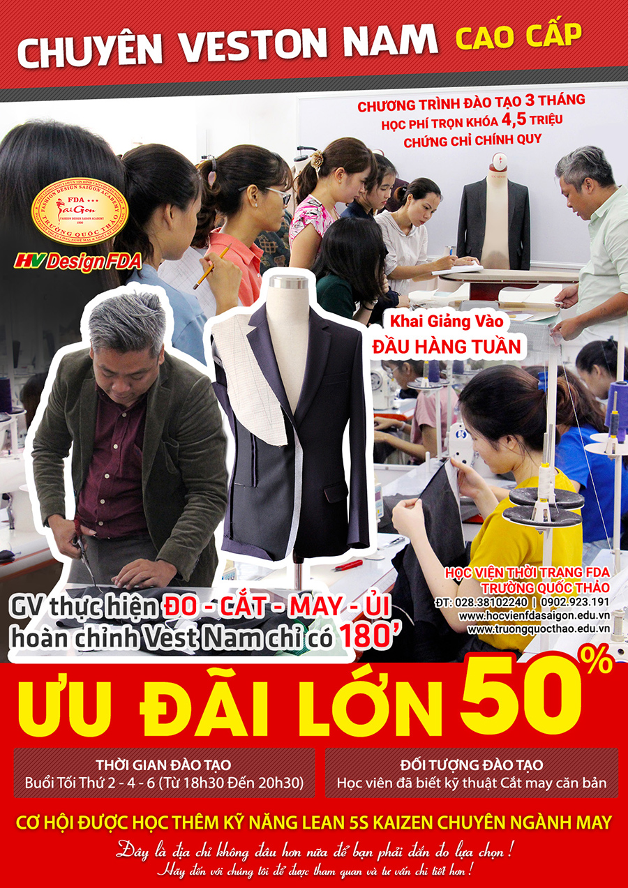 Dạy cắt may vest nam cao cấp dạy cắt may vest nam cao cấp