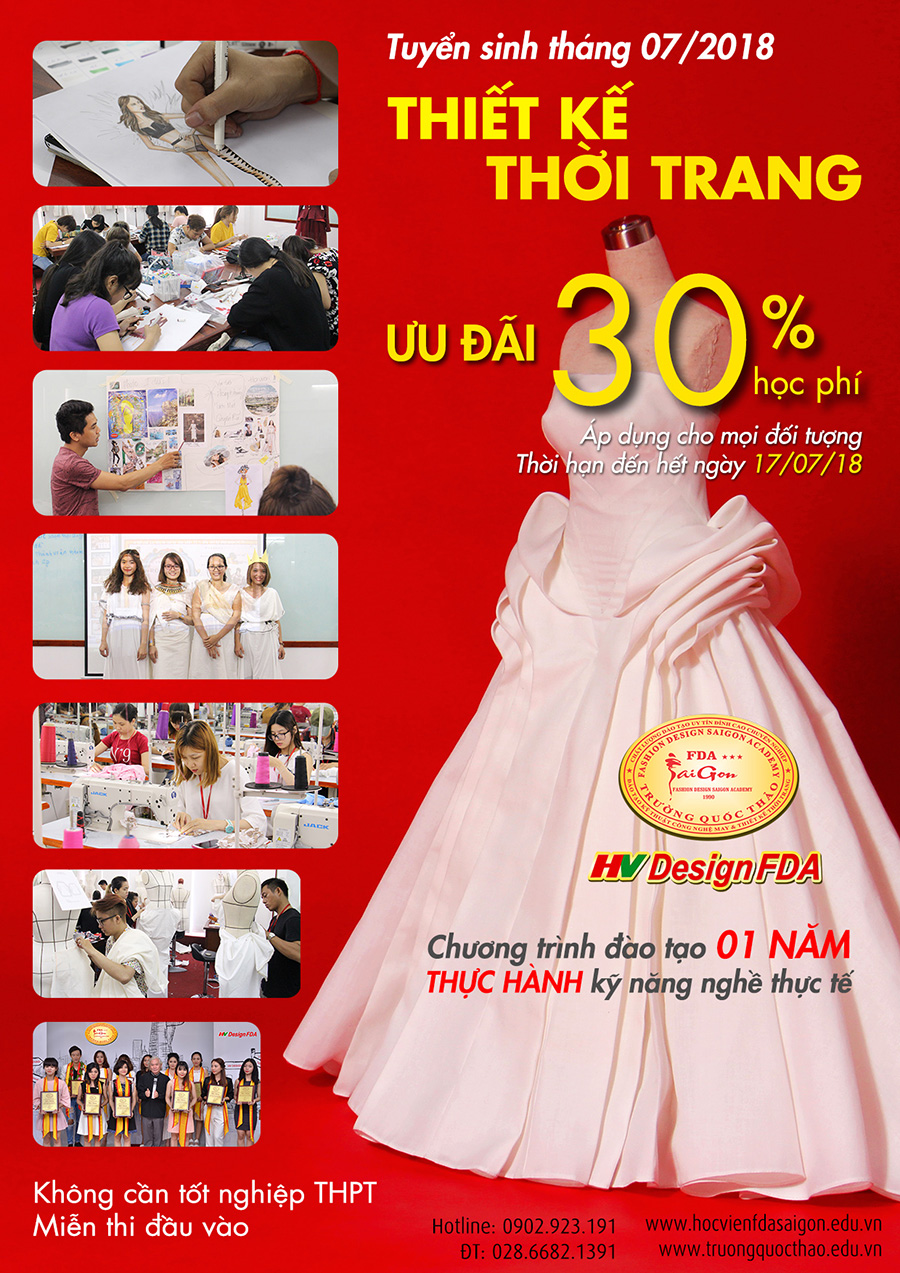 Tuyển sinh ngành Thiết kế thời trang 2018 Tuyển sinh ngành Thiết kế thời trang 2018